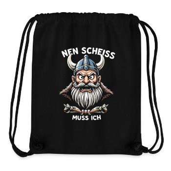 Wikinger Spruch Shirt – Nen Scheiß Muss Ich Design - Stanley/Stella recycelter Gym Bag - Schwarz - Vorne