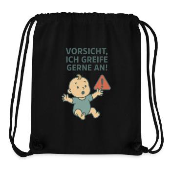 Cool, cute baby design for all kids - Stanley/Stella Recycled Gym Bag - black - Front