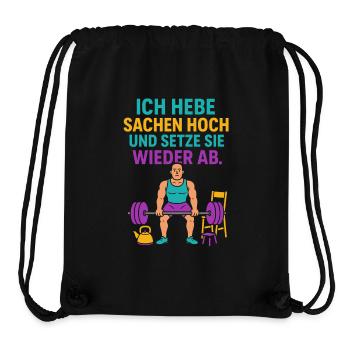 Lustiges Fitness uTrainingsshirt für Bodybuilder - Stanley/Stella recycelter Gym Bag - Schwarz - Vorne
