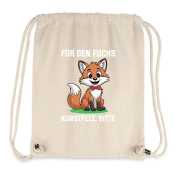 Tierschutz FÜR DEN FUCHS KUNSTPELZ BITTE Lustig - Stanley/Stella recycelter Gym Bag - Naturweiß - Vorne