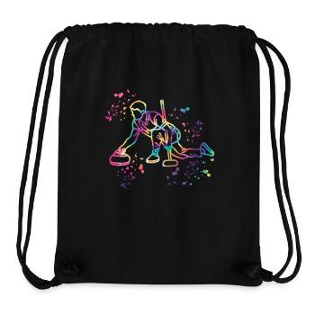 Curler Winter Sports Curling - Stanley/Stella Recycled Gym Bag - black - Front