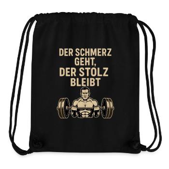 Fitness Schmerz Trainingsshirt für Bodybuilder - Stanley/Stella recycelter Gym Bag - Schwarz - Vorne