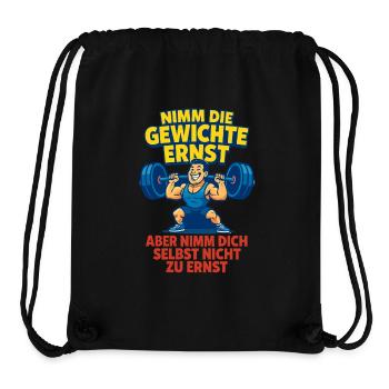 Lustiges Fitness uTrainingsshirt für Bodybuilder - Stanley/Stella recycelter Gym Bag - Schwarz - Vorne