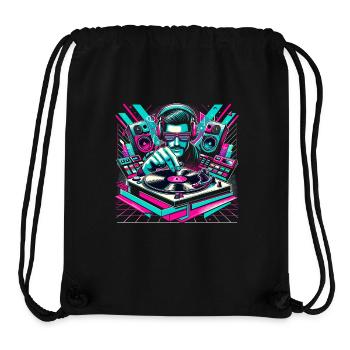 Music Design Disco Music Festival Chemise EDM House - Sac à cordon recyclé Stanley/Stella - noir - Devant