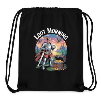 Gamer Shirt Loot Morning - Stanley/Stella recycelter Gym Bag - Schwarz - Vorne