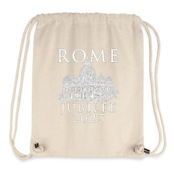 Rome 2025 Jubilé et Vatican Saint-Pierre v4 - Sac à cordon recyclé Stanley/Stella - blanc naturel - Devant