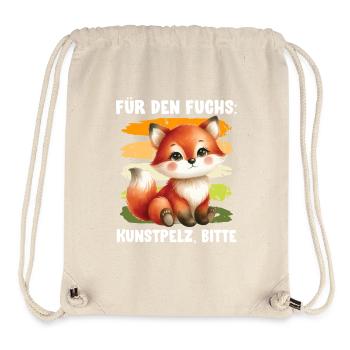 Tierschutz FÜR DEN FUCHS KUNSTPELZ BITTE Lustig - Stanley/Stella recycelter Gym Bag - Naturweiß - Vorne