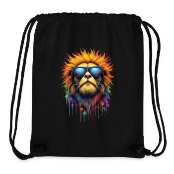 Dj Meerkat Cat with Sunglasses T-Shirt - Stanley/Stella Recycled Gym Bag - black - Front