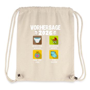 Bald Mama VORHERSAGE 2026 Lustiges - Stanley/Stella recycelter Gym Bag - Naturweiß - Vorne