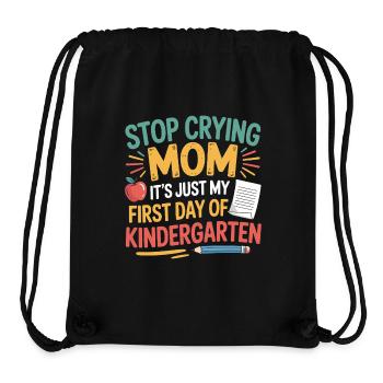 Hör auf zu weinen, Mutter Erster Tag Im Kindergarten Kinder Par - Stanley/Stella recycelter Gym Bag - Schwarz - Vorne