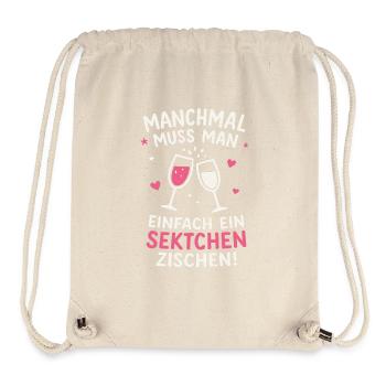 Sparkling wine hisses funny saying - Stanley/Stella Recycled Gym Bag - natural - Front