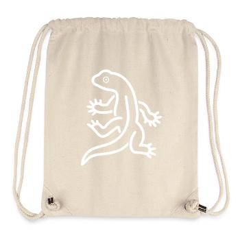 Gecko-Silhouette-Salamander - Stanley/Stella recycelter Gym Bag - Naturweiß - Vorne