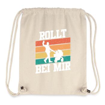 Werdender Vater ROLLT BEI MIR Lustiges - Stanley/Stella recycelter Gym Bag - Naturweiß - Vorne