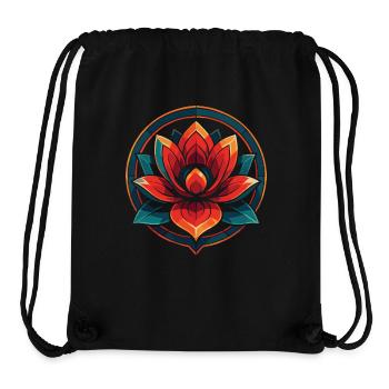 Lotusblume Achtsamkeit Affirmation - Stanley/Stella recycelter Gym Bag - Schwarz - Vorne