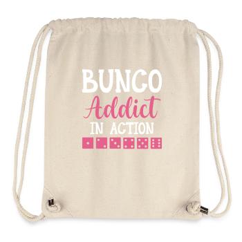 Bunco Addict In Action - Würfelabend Würfeln - Stanley/Stella recycelter Gym Bag - Naturweiß - Vorne