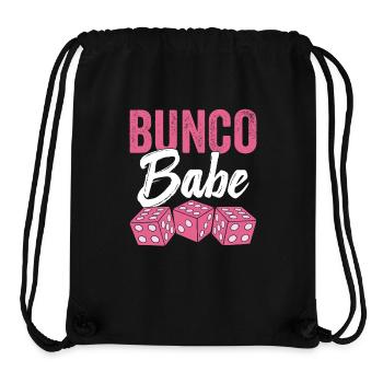 Bunco Babe Damen Bunco Frauen Würfelabend - Stanley/Stella recycelter Gym Bag - Schwarz - Vorne