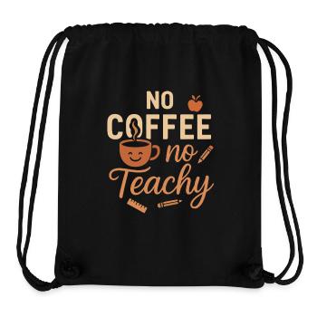 Kein Kaffee, kein Teachy - Stanley/Stella recycelter Gym Bag - Schwarz - Vorne