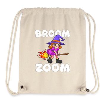 BROOM ZOOM - WITCH HALLOWEEN - Stanley/Stella Recycled Gym Bag - natural - Front