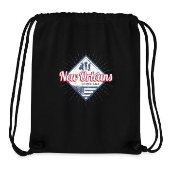 New Orleans City, Louisiana, United States, USA - Stanley/Stella Recycled Gym Bag - black - Front