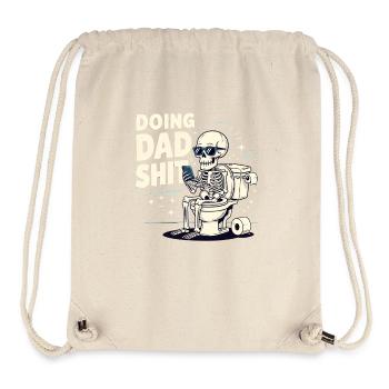 Faire des conneries de papa Drôle de fête des pères Faire des conneries de papa - Sac à cordon recyclé Stanley/Stella - blanc naturel - Devant