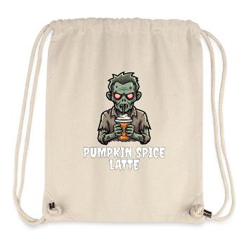PUMPKIN SPICE LATTE - ZOMBIE HALLOWEEN - Stanley/Stella Recycled Gym Bag - natural - Front
