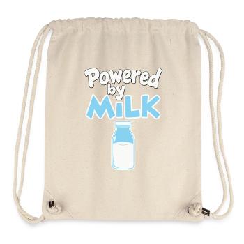 Powered by Milk - Milk Bottle Baby Saying - Stanley/Stella Recycled Gym Bag - natural - Front