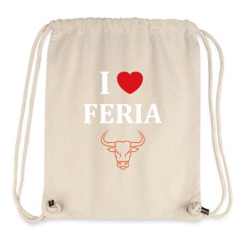 I love Feria Taureau - Sac à cordon recyclé Stanley/Stella - blanc naturel - Devant