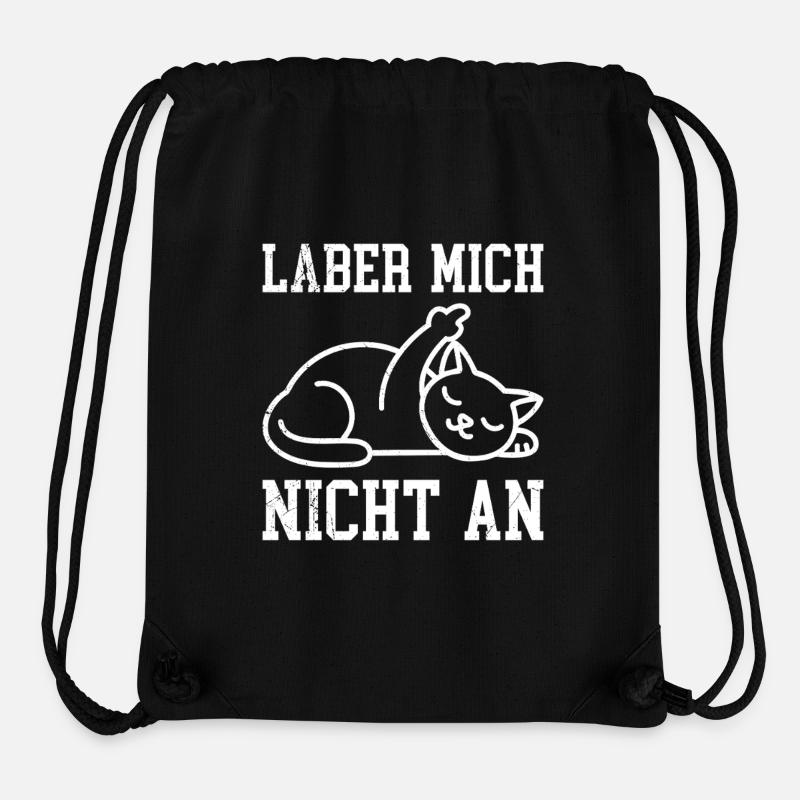 Majorque LABER MICH NICHT AN Anti Flirt Lustiges - Sac à cordon recyclé Stanley/Stella - noir