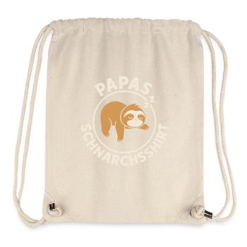 Vaterschaft PAPAS SCHNARCHSSHIRT LUSTIG - Stanley/Stella recycelter Gym Bag - Naturweiß - Vorne