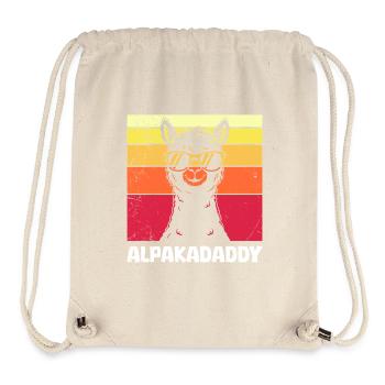 Expectant Father ALPAKAPAPA Retro Funny - Stanley/Stella Recycled Gym Bag - natural - Front