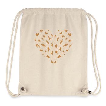 Leopard heart for animal lovers - Stanley/Stella Recycled Gym Bag - natural - Front