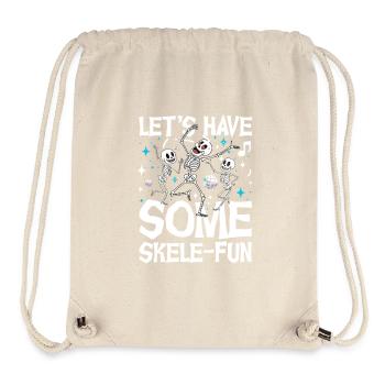  Lets Have Some Skele Fun Tanzende Skelette - Stanley/Stella recycelter Gym Bag - Naturweiß - Vorne