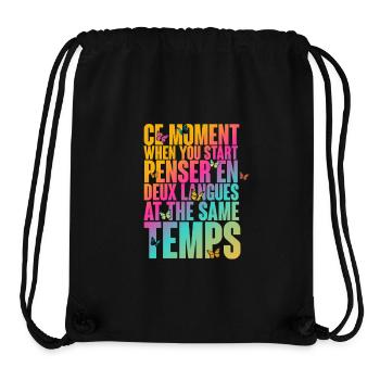 Bunte Motivbotschaft mit Schmetterlingen - Stanley/Stella recycelter Gym Bag - Schwarz - Vorne