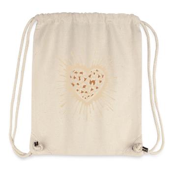 Heart in leopard print - Stanley/Stella Recycled Gym Bag - natural - Front