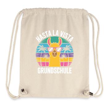 Cadeau de remise des diplômes de l'école primaire Lama Hasta La Vista - Sac à cordon recyclé Stanley/Stella - blanc naturel - Devant