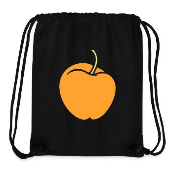 Minimalist abbreviation of Nectarine in peach - Stanley/Stella Recycled Gym Bag - black - Front