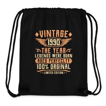 35th Birthday Vintage - Year 1990 - Stanley/Stella Recycled Gym Bag - black - Front
