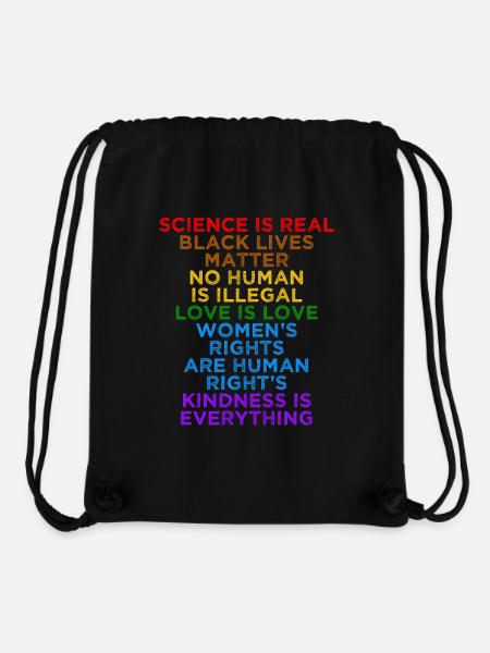 Soziale Gerechtigkeit Liebe Gleichheit Menschenrechte - Stanley/Stella recycelter Gym Bag - Schwarz