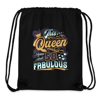 58. Geburtstag Queen Frauen - Stanley/Stella recycelter Gym Bag - Schwarz - Vorne