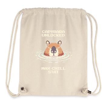 Capybara Unlocked – Max Chill | Meme - Stanley/Stella Recycled Gym Bag - natural - Front