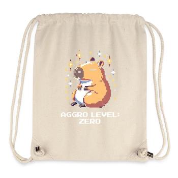 Aggro-Level: Null | Capybara & Ruhe - Stanley/Stella recycelter Gym Bag - Naturweiß - Vorne
