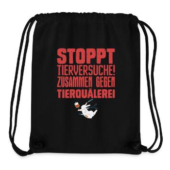 Animal protection STOP ANIMAL TESTING TOGETHER AGAINST - Stanley/Stella Recycled Gym Bag - black - Front