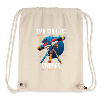 Astronom Sterngucker Stargazer Sky Full Of Stories - Stanley/Stella recycelter Gym Bag - Naturweiß - Vorne