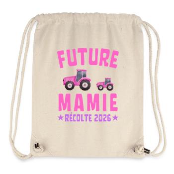 Zukünftige Oma im Jahr 2026 Pink Traktor - Stanley/Stella recycelter Gym Bag - Naturweiß - Vorne