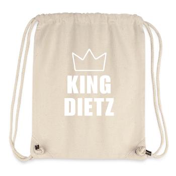 Dietz Name mit Buchstabe D - Königskrone Shirt - Stanley/Stella recycelter Gym Bag - Naturweiß - Vorne