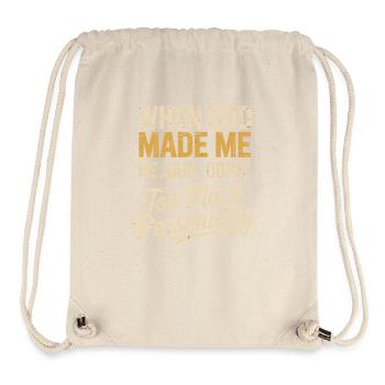Als Gott mich erschuf, sagte er: Hoppla, Christ - Stanley/Stella recycelter Gym Bag - Naturweiß - Vorne