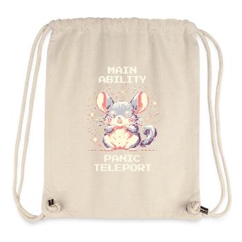 Hauptfähigkeit: Panik-Teleport | Chinchilla - Stanley/Stella recycelter Gym Bag - Naturweiß - Vorne