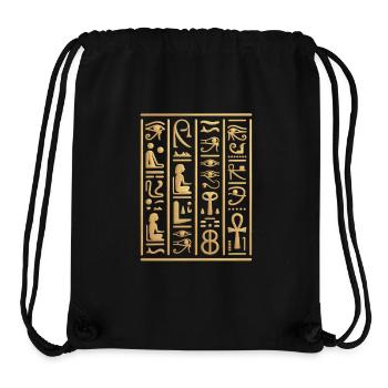 Ägyptische Hieroglyphen Ägypten Pyramide - Stanley/Stella recycelter Gym Bag - Schwarz - Vorne