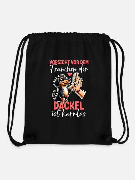 Dackel Hund Rauhaardackel Dickköpfiger - Stanley/Stella recycelter Gym Bag - Schwarz