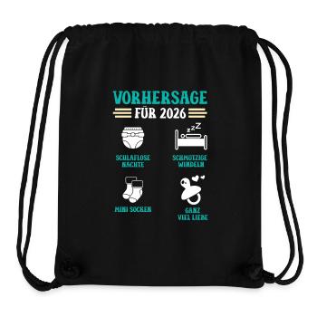 Schwangerschaft VORHERSAGE 2026 Lustiges - Stanley/Stella recycelter Gym Bag - Schwarz - Vorne